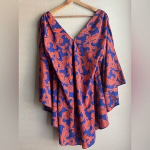Voom by Joy Han Boho Draped Kimono Paisley Dress